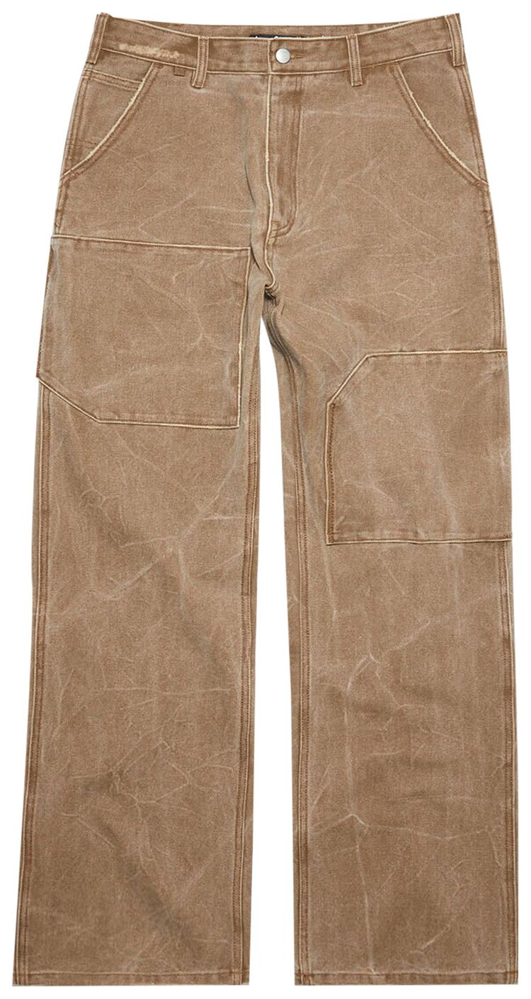 Acne Studios Patch Canvas Trousers Toffee Brown