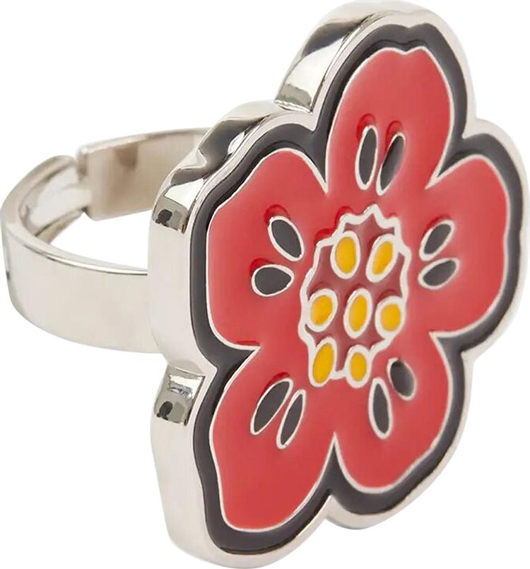 Kenzo Boke Flower Adjustable Ring Medium Red