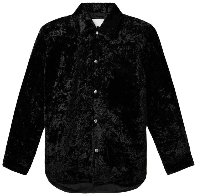 Jil Sander High Pile Washed Velvet Overshirt Black