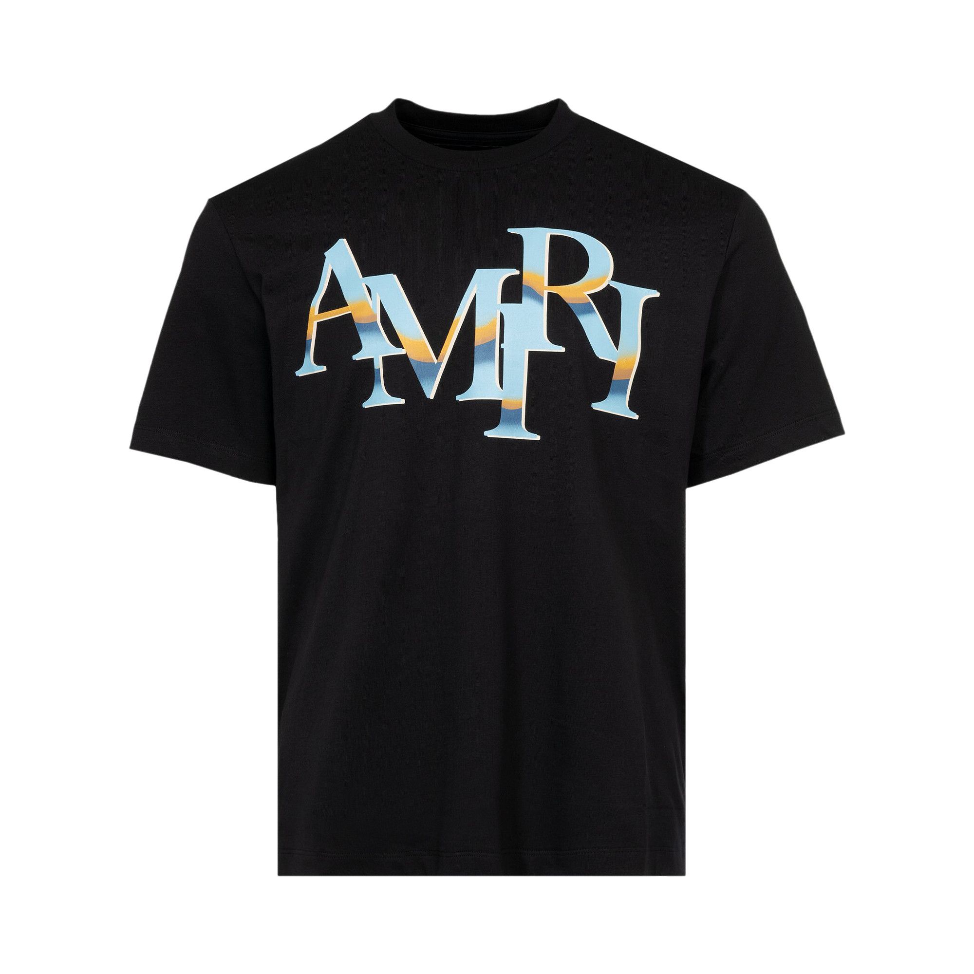 Buy Amiri Staggered Chrome Tee 'Black' - PS24MJL020 BLAC | GOAT