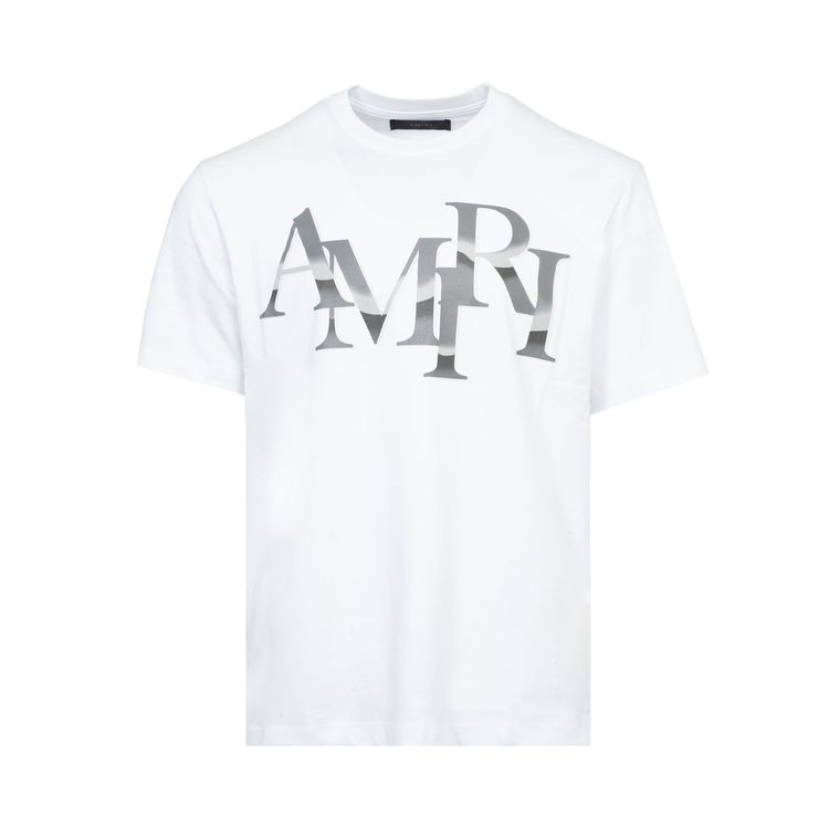 Amiri Staggered Chrome Tee White