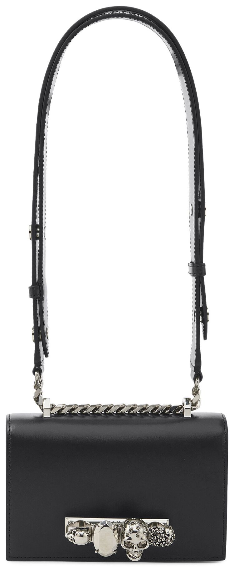 Alexander McQueen The Biker Mini Jewelled Satchel Black