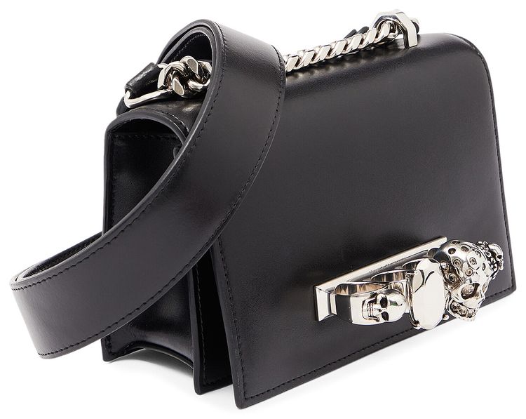Alexander McQueen The Biker Mini Jewelled Satchel Black