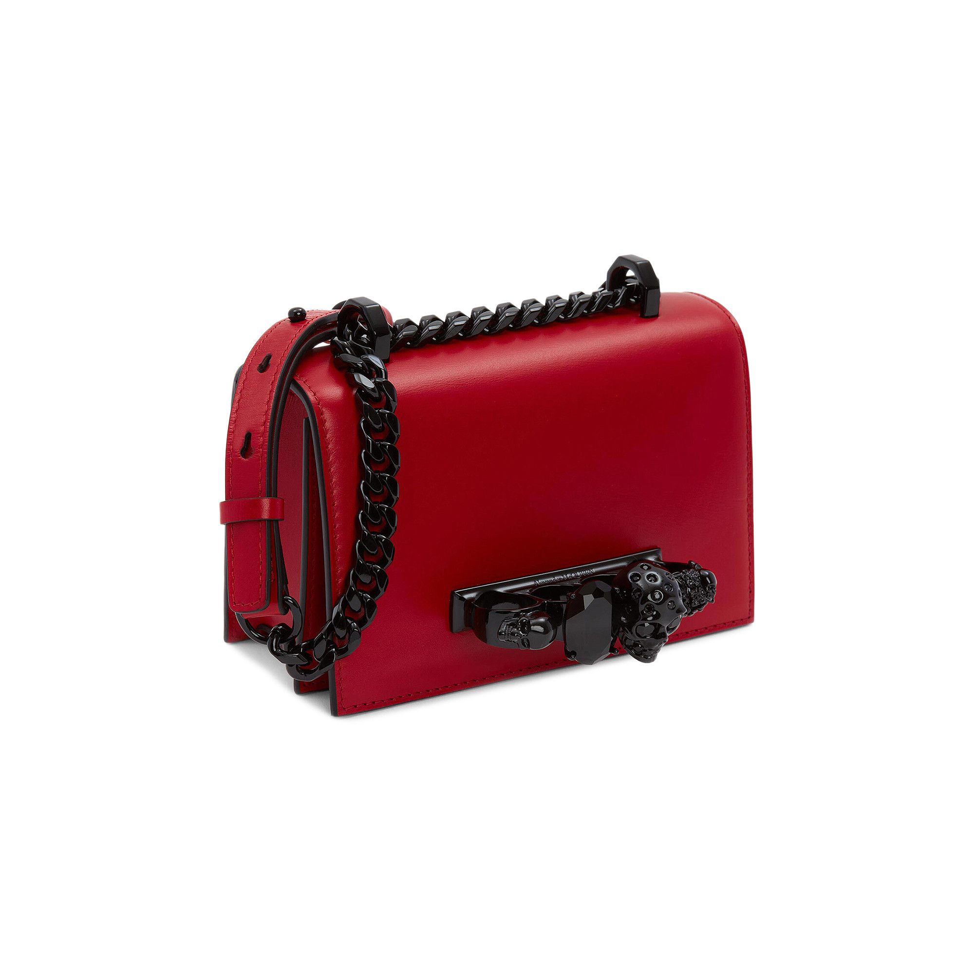 Buy Alexander McQueen Mini Jewelled Satchel 'Welsh Red