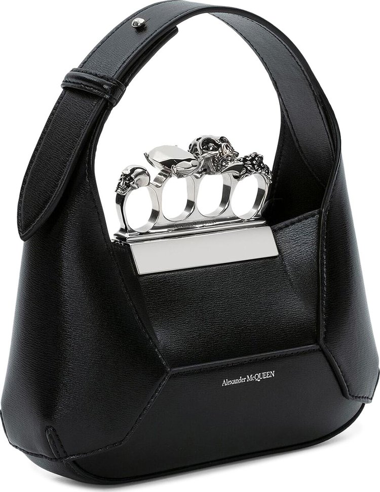 Alexander McQueen The Jewelled Hobo Mini Bag Black