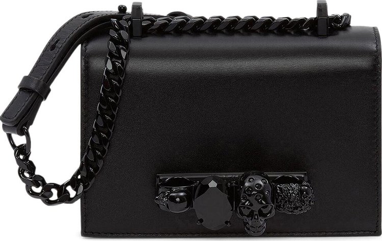 Alexander McQueen Mini Jewelled Satchel Black