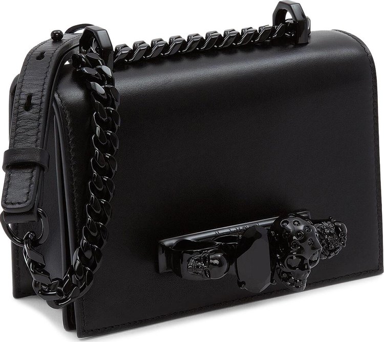 Alexander McQueen Mini Jewelled Satchel Black