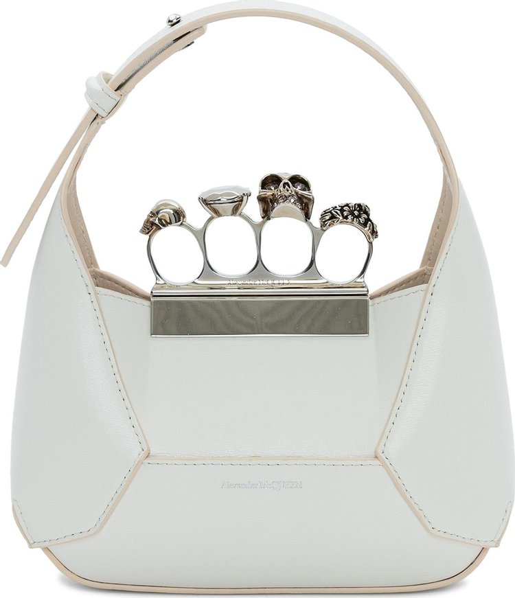 Alexander McQueen The Jewelled Hobo Mini Bag 'Ivory'