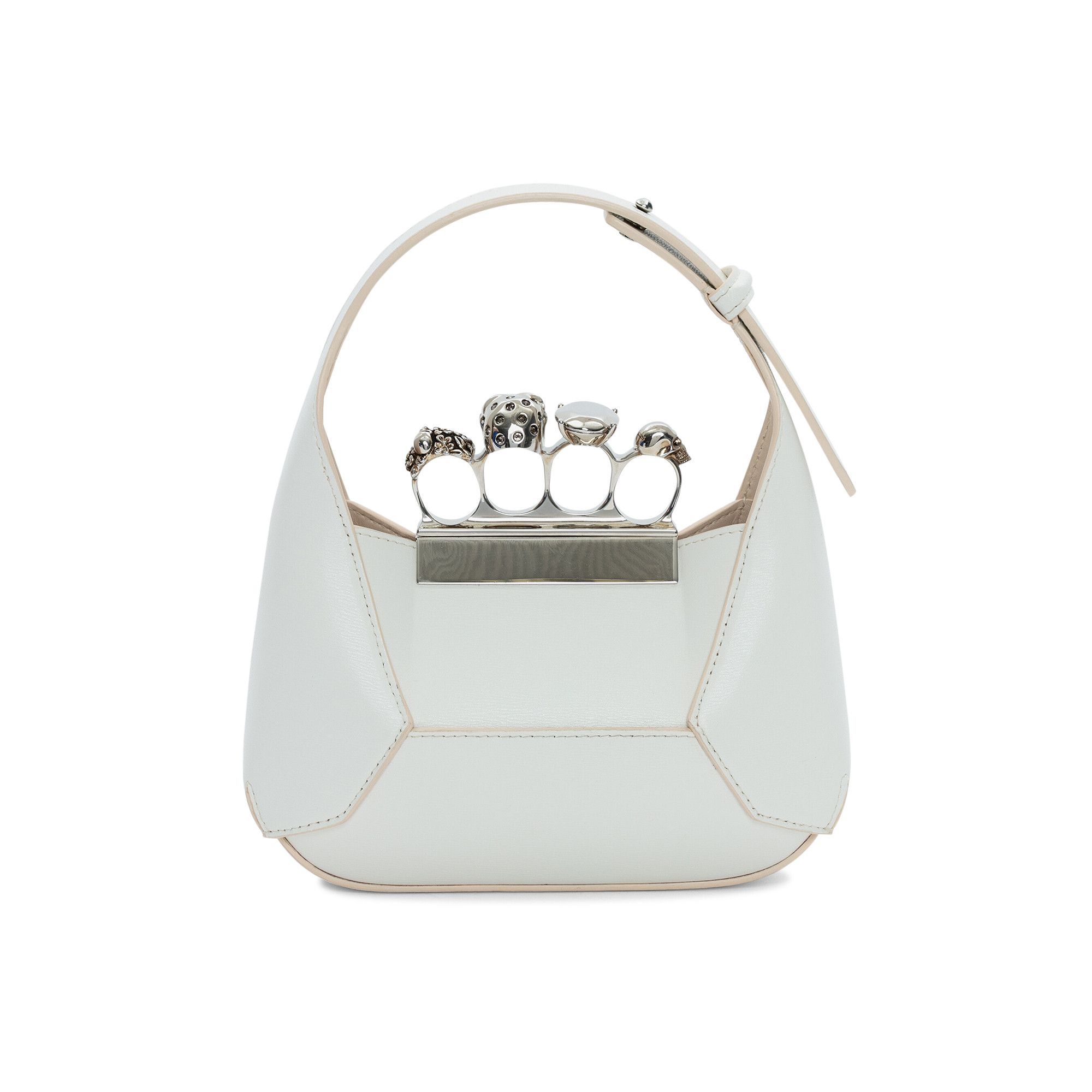 Buy Alexander McQueen The Jewelled Hobo Mini Bag 'Ivory