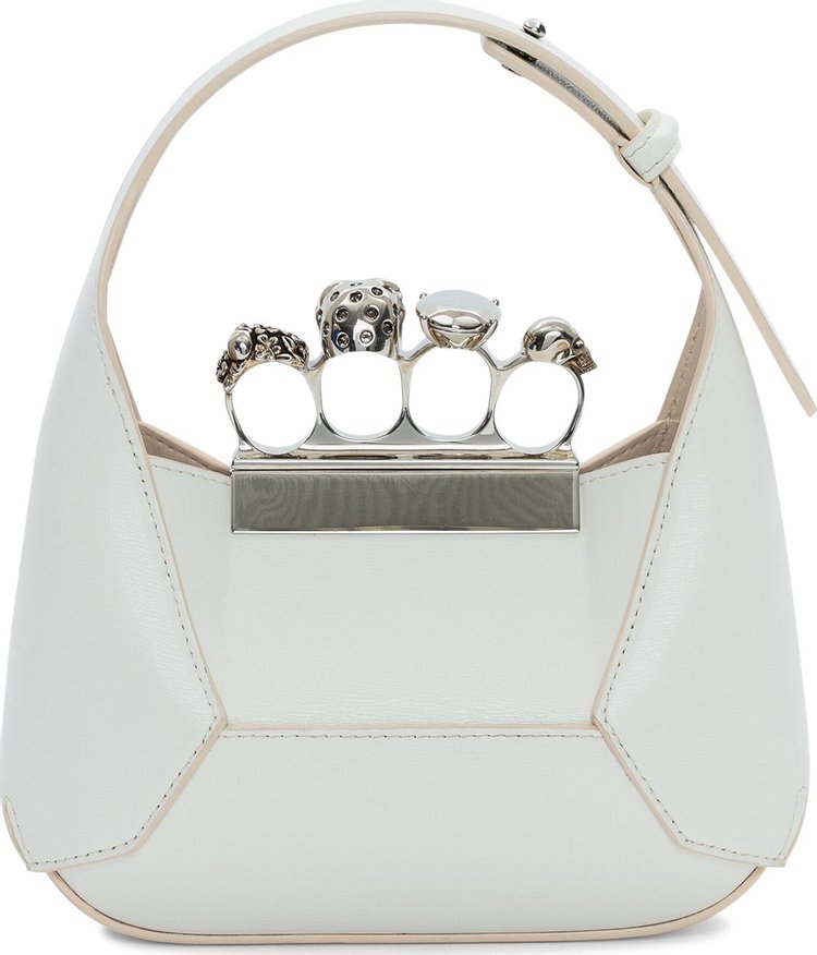 Alexander McQueen The Jewelled Hobo Mini Bag Ivory