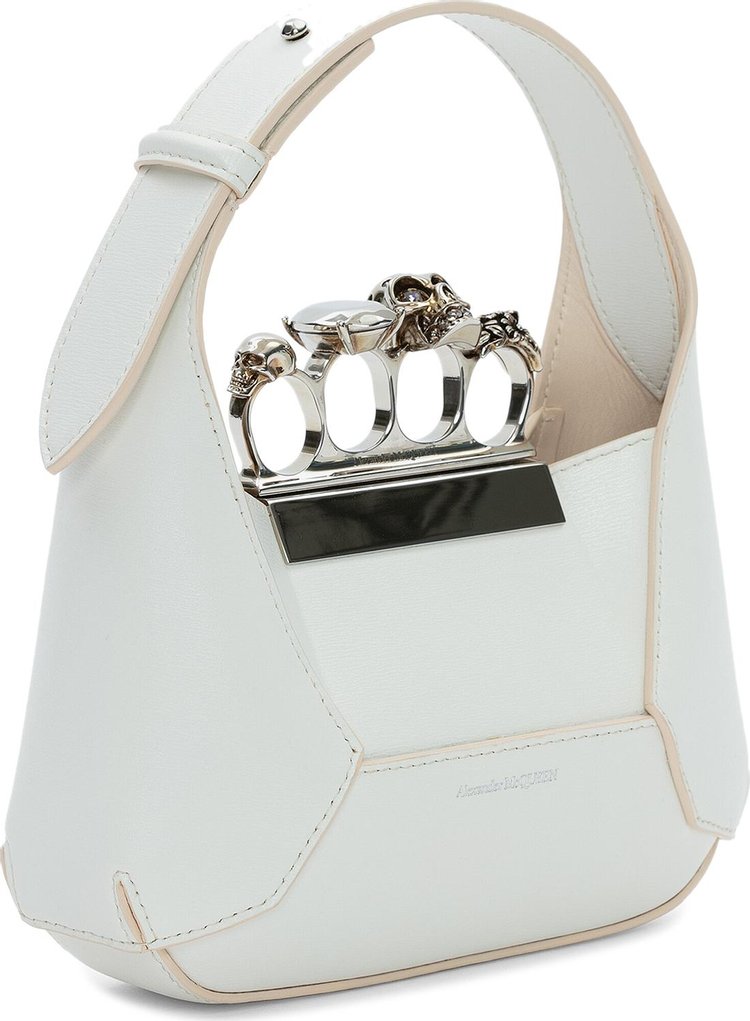 Alexander McQueen The Jewelled Hobo Mini Bag Ivory