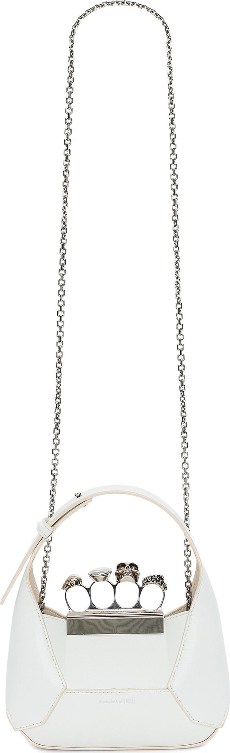 Alexander McQueen The Jewelled Hobo Mini Bag Ivory