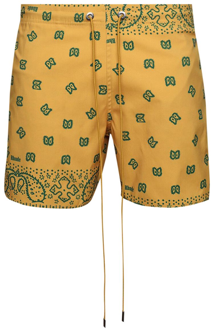 Rhude Bandana Swim Short YellowGreen