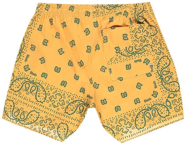 Rhude Bandana Swim Short YellowGreen