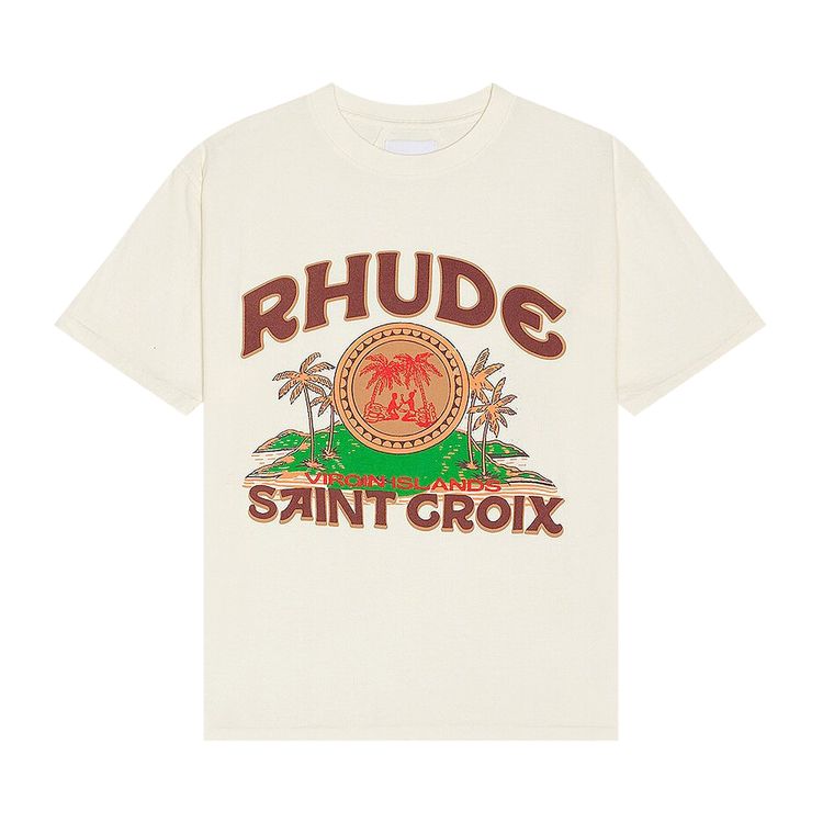 Rhude Saint Croix T Shirt Vintage White