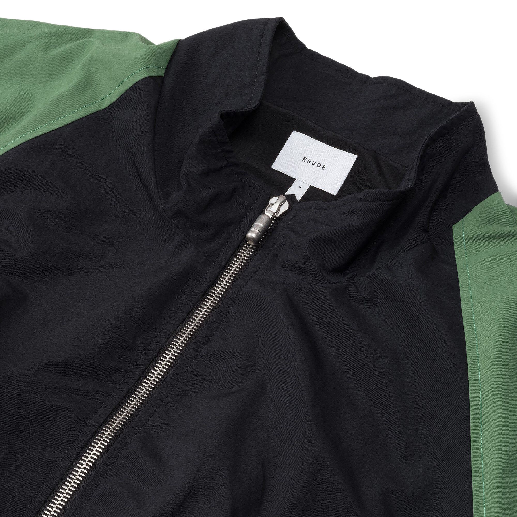 Buy Rhude Color Block Track Jacket 'Black/Green/White