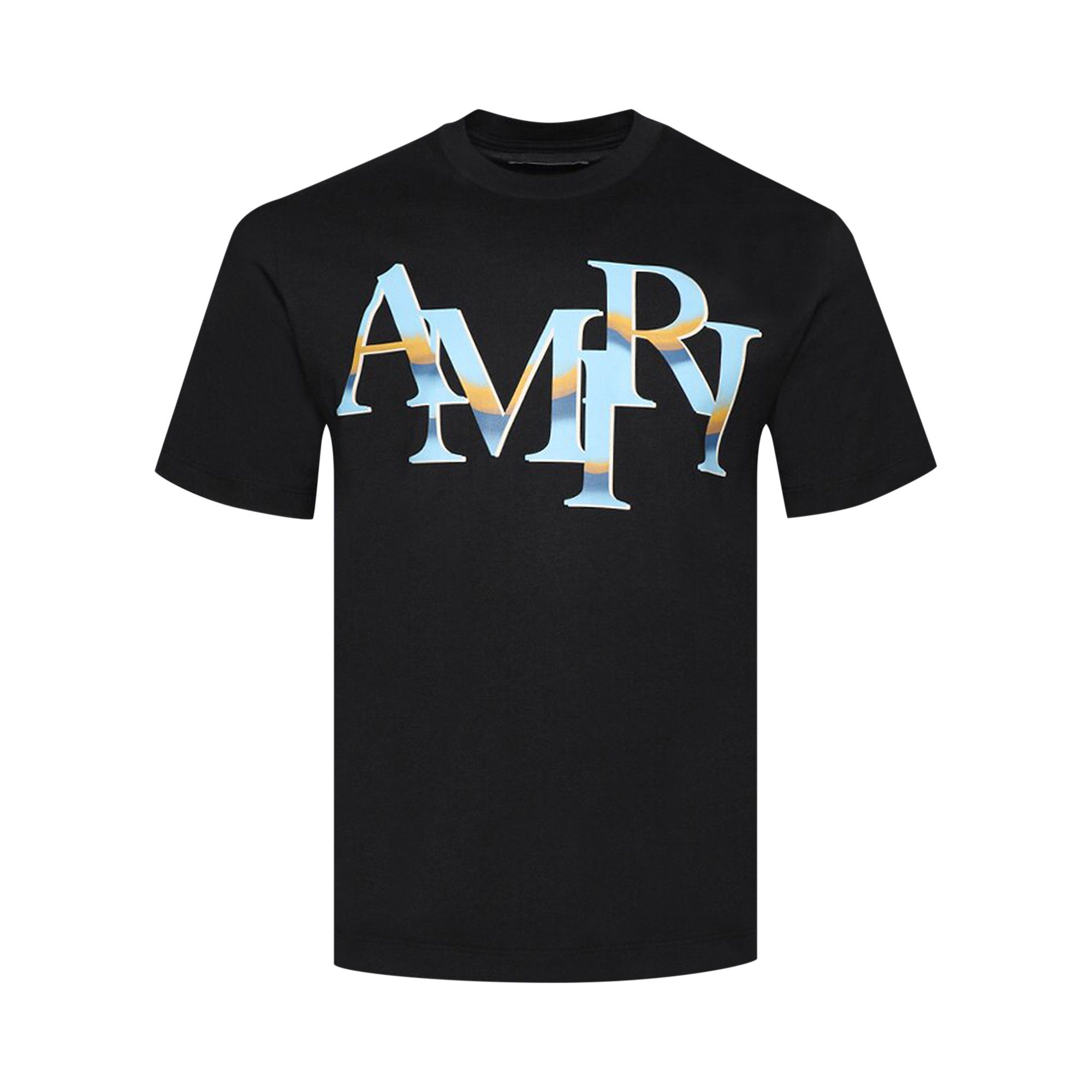 AMIRI スタガードクローム Tシャツ ブラック 洗練デザイン Buy Amiri Staggered Chrome Tee 'Black' - PS24MJL020 001 BLAC