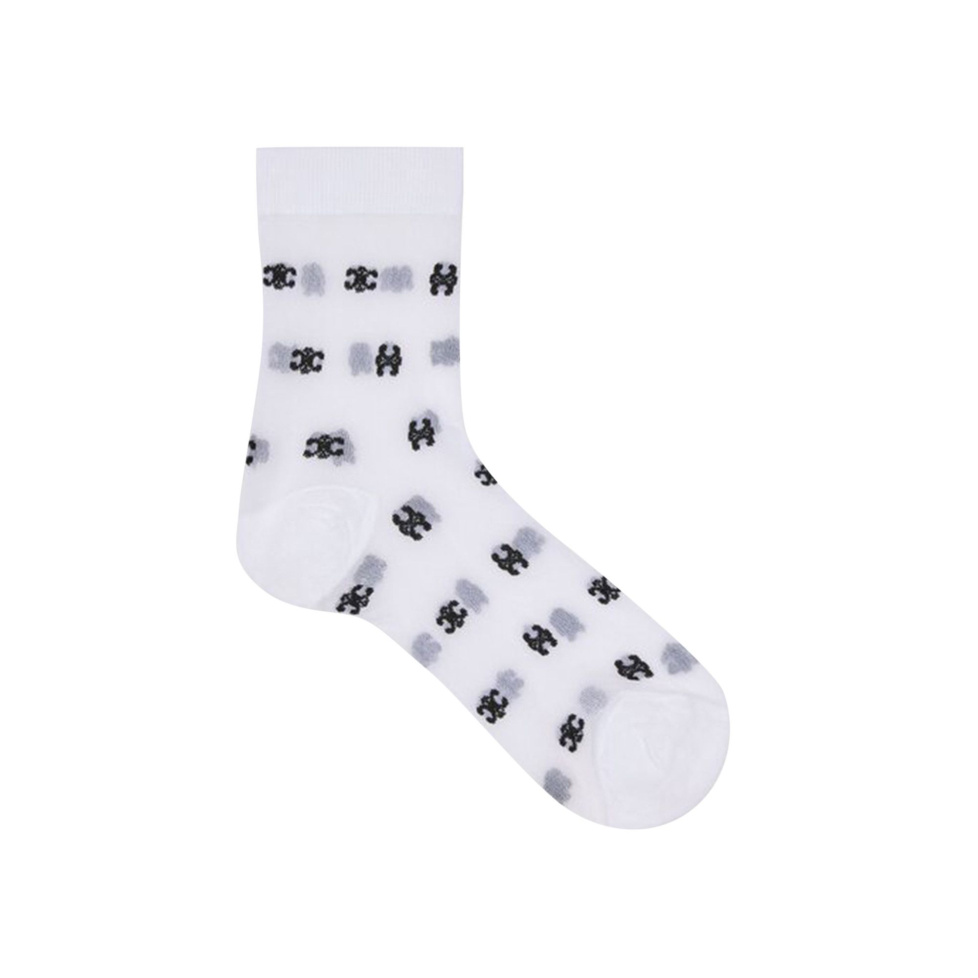 Buy CELINE Monogram Socks 'Off White/Black' - 2AE80082U 01OB