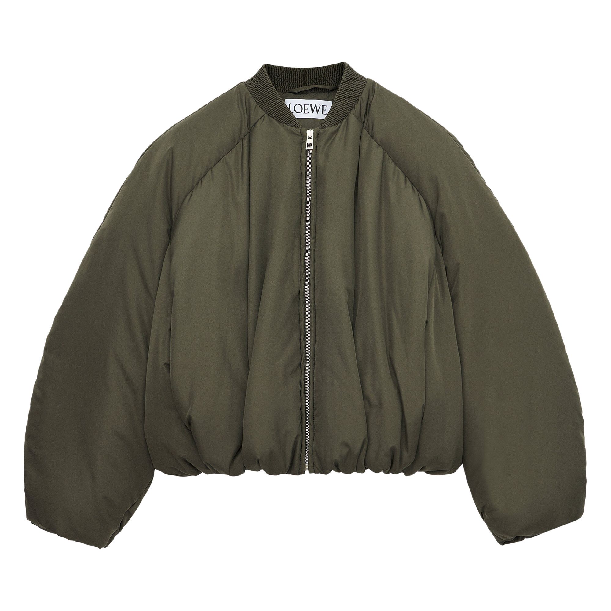 LOEWE 23AWオリーブグリーン　パッディド　ロングボンバージャケット Buy Loewe Padded Bomber Jacket 'Loden Green' - S359Y02XBE