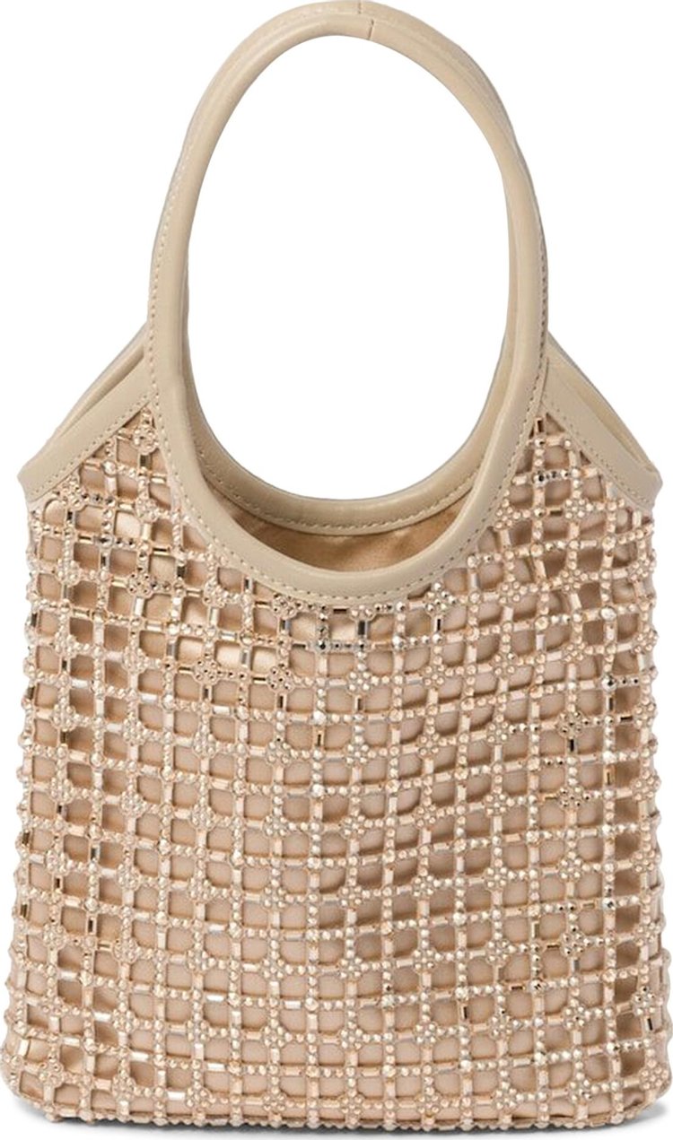 Miu Miu Rete Starlight Crystal Tote Bag Sabbia