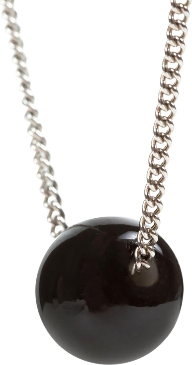 Dries Van Noten Extra Thin Chain Sphere Pendant Black