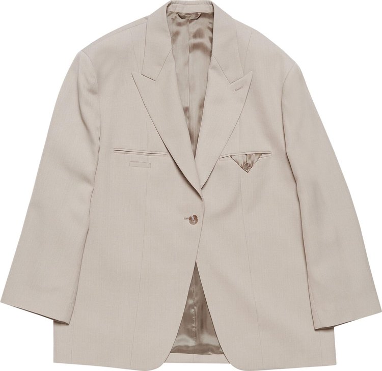 Acne Studios Single Breasted Jacket Cold Beige