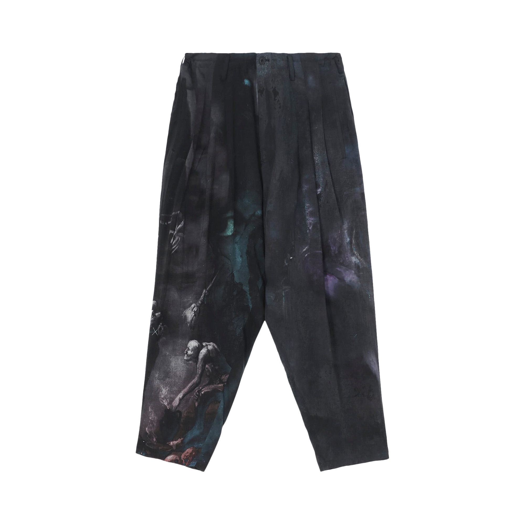 Buy Yohji Yamamoto Pour Homme J-8 Tucks Print Pants 'Black' - HS