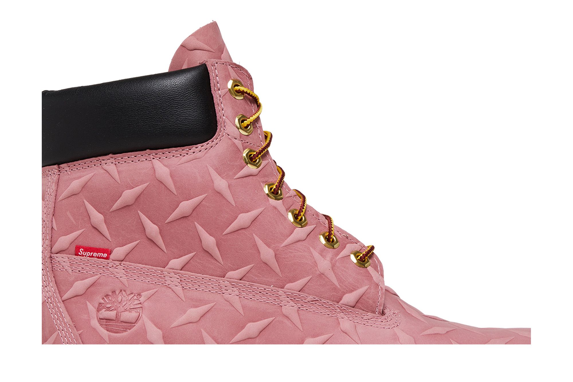 Buy Supreme x 6 Inch Premium Waterproof Boot Embossed Diamond Plate Pink TB0A6DF9 661 GOAT