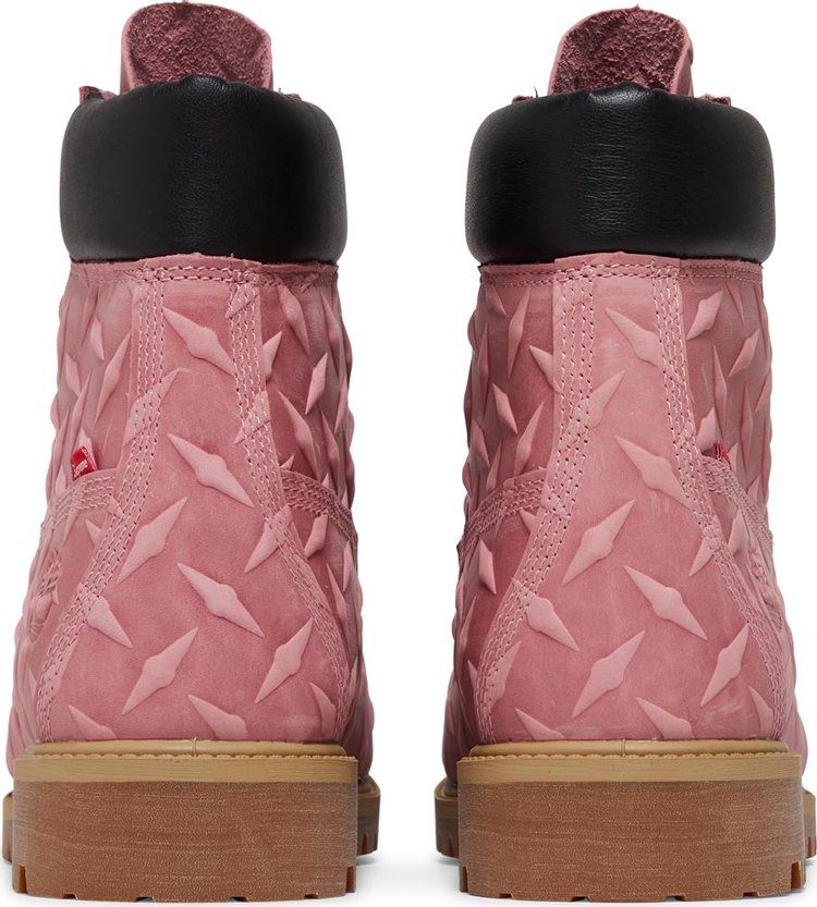 Supreme x 6 Inch Premium Waterproof Boot Embossed Diamond Plate   Pink