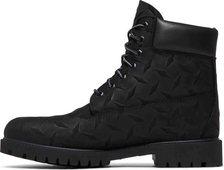 Supreme x 6 Inch Premium Waterproof Boot Embossed Diamond Plate   Black