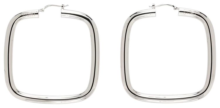 MM6 Maison Margiela Square Earrings 'Polished Palladio'