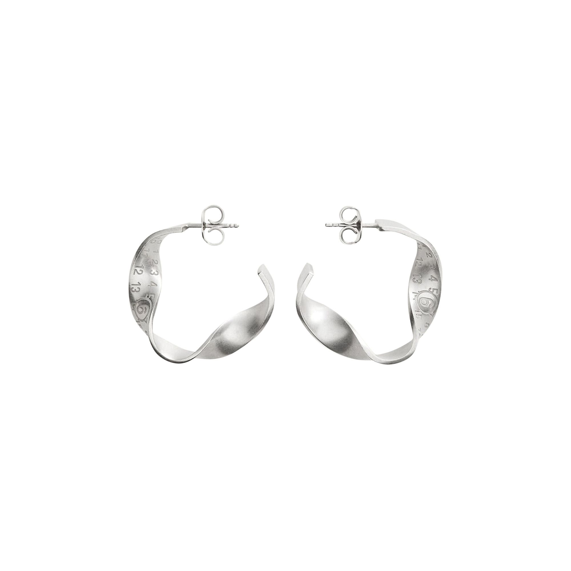 ピアス MAISON MARGIELA Chain-link Sterling Silver Earrings MM6 Maison Margiela chain-link Hoop Earrings | Silver | FARFETCH