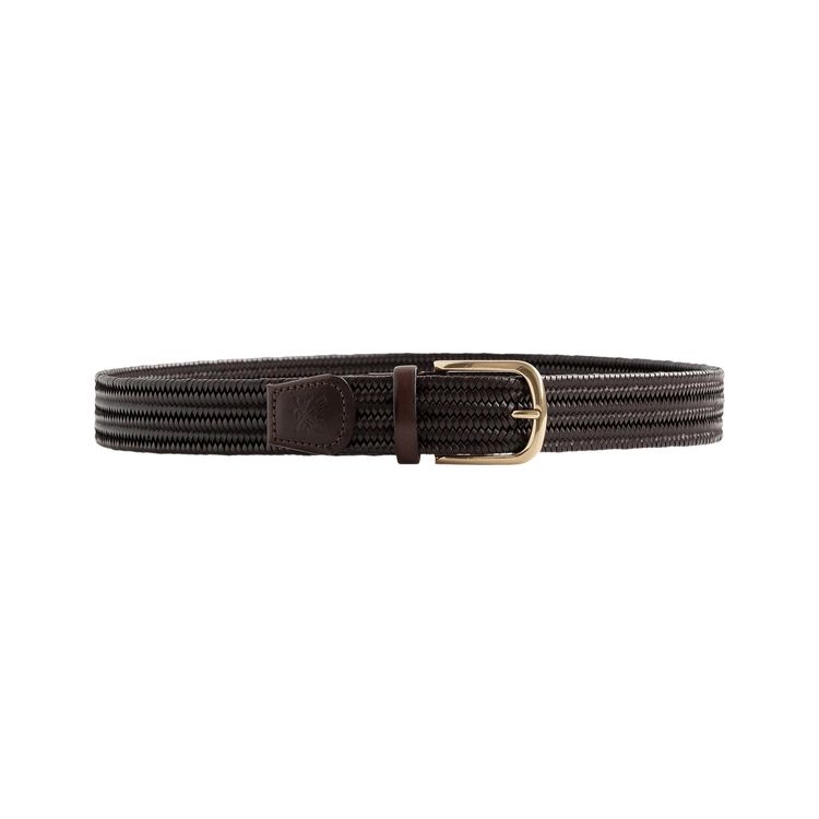 Aime Leon Dore Braided Leather Belt Dark Brown