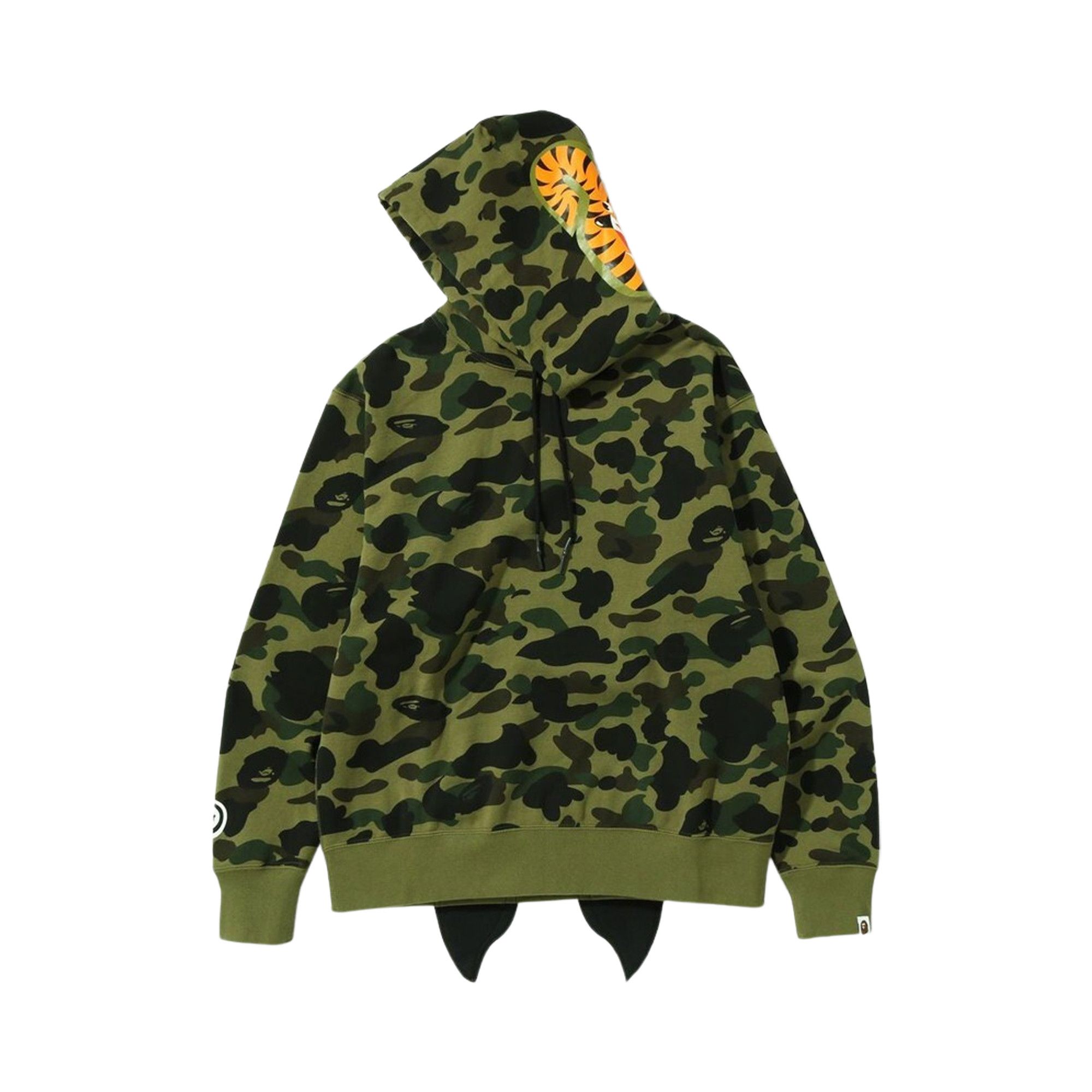 Buy BAPE 1st Camo Shark Relaxed Fit Fullover Hoodie 'Green' - 1H80