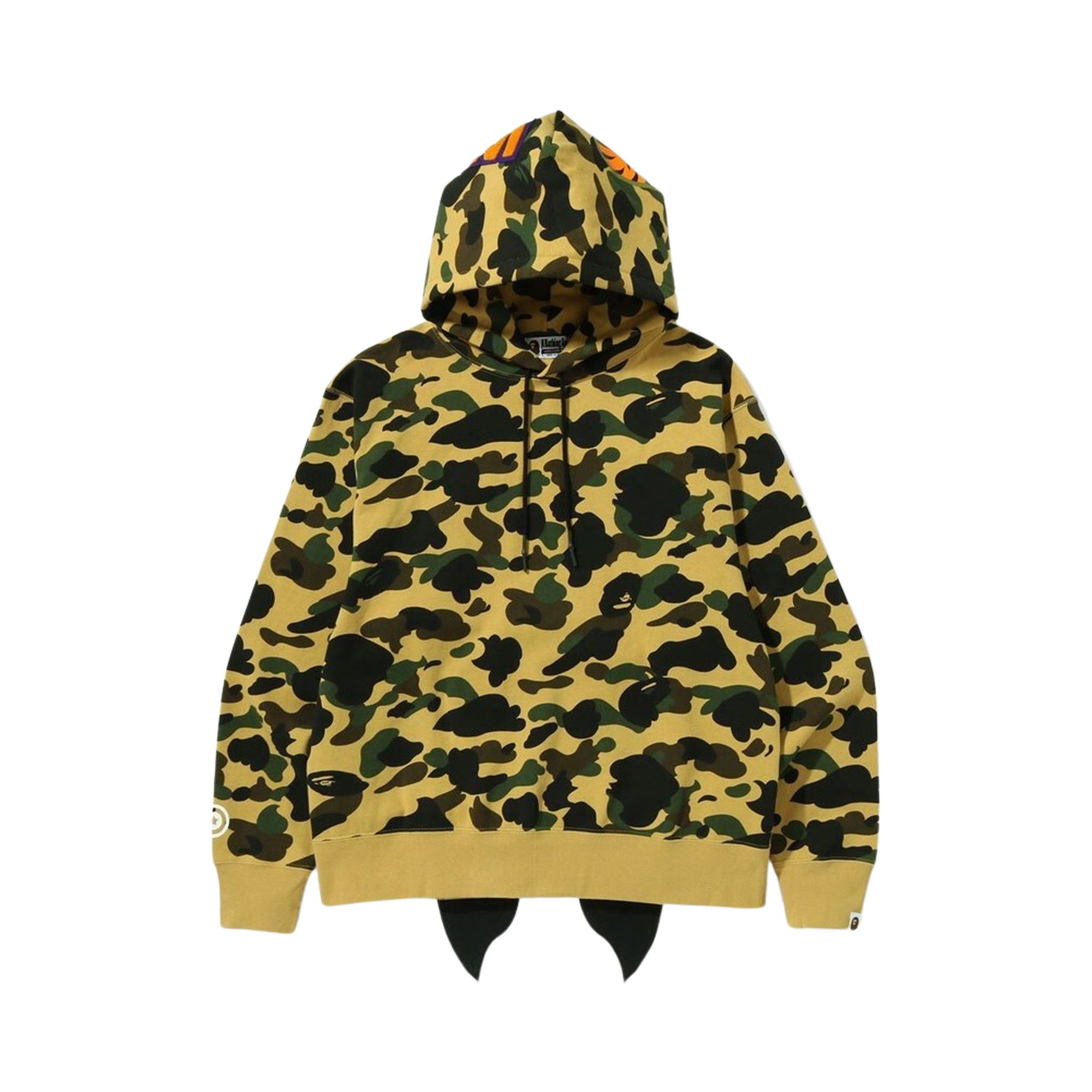 Size xxxl BAPE 1st Camo Shark Relaxed Fit Fullover Hoodie 'Yellow'