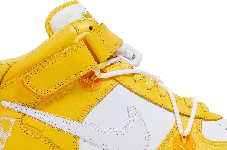 Off White x Air Force 1 Mid SP Leather Varsity Maize