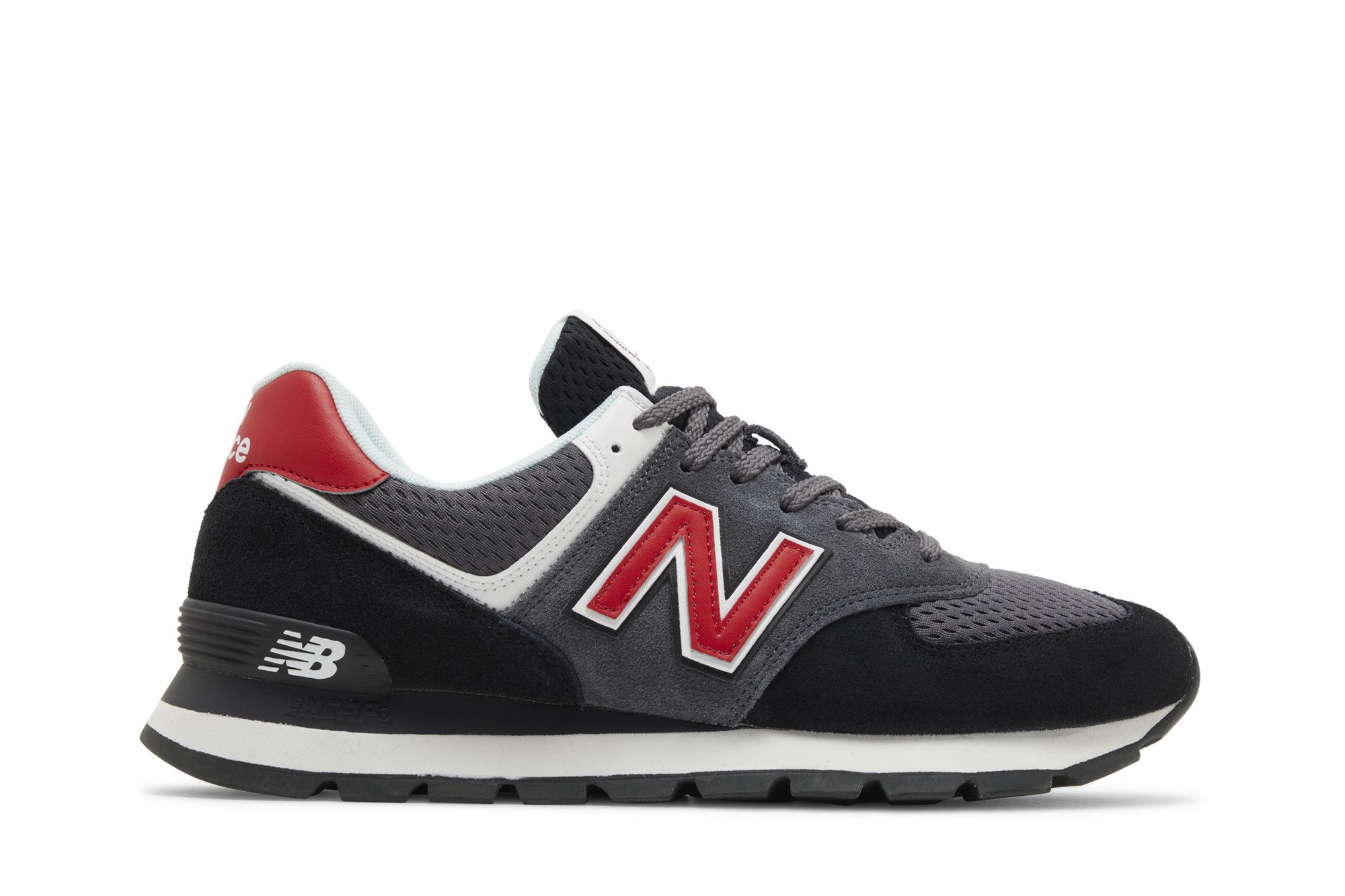 New balance 574 black and red discount