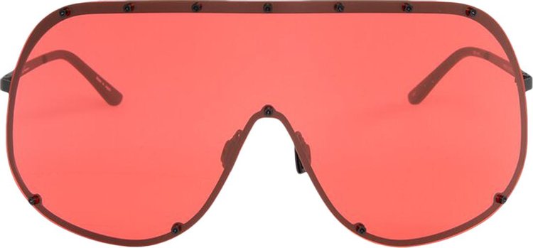 Rick Owens Shield Sunglasses 'Black/Red'