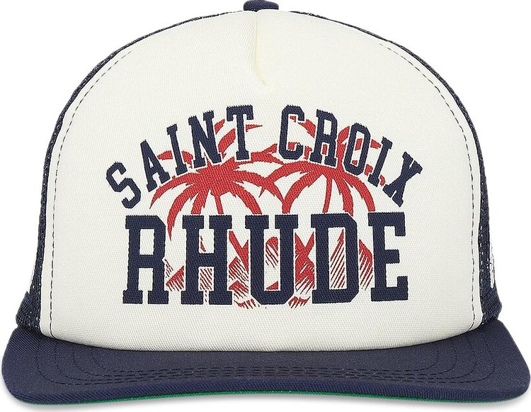 Rhude Saint Croix Trucker Hat 'Navy/Ivory'