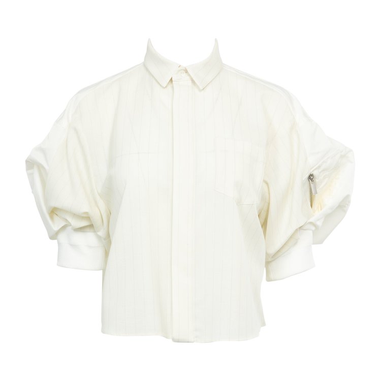 Sacai Chalk Stripe Shirt 'Off White'