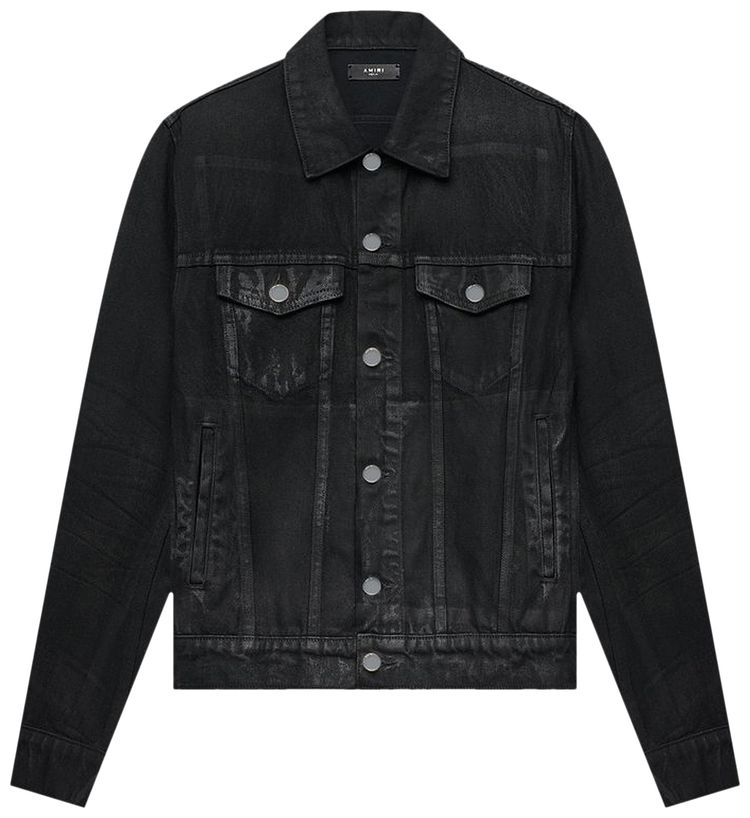 Amiri Wax Trucker Black