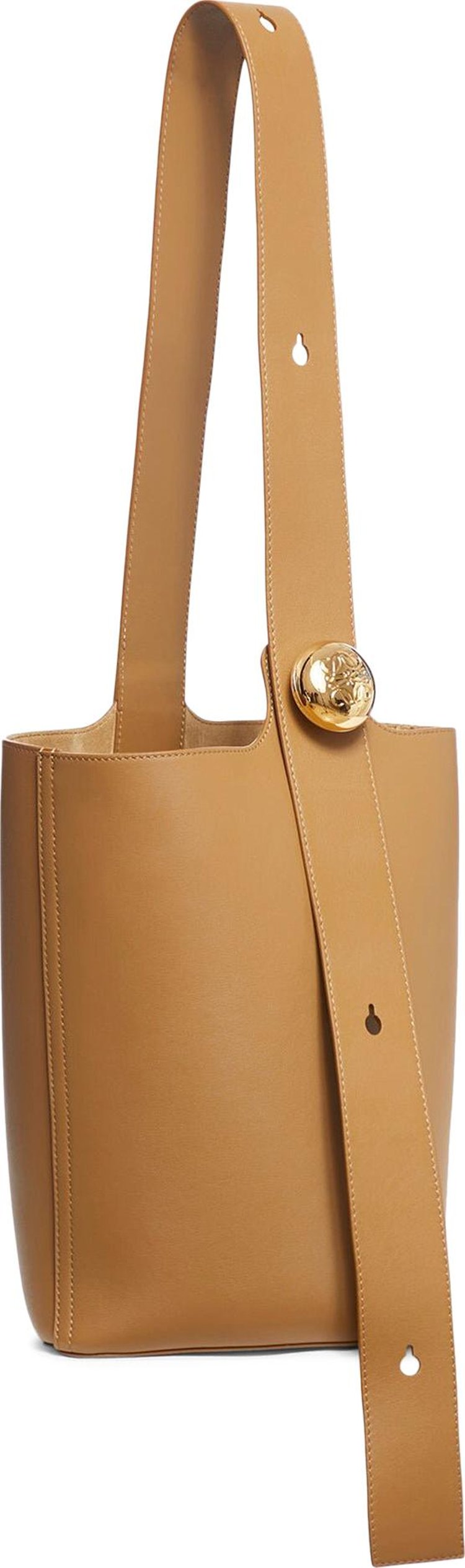 Loewe Medium Pebble Bucket Bag Oak