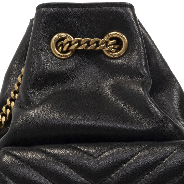 Saint Laurent Joe Nano Quilted Bucket Bag Black