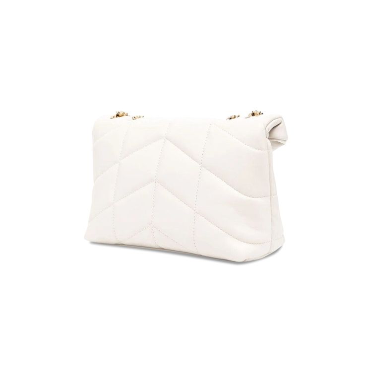 Saint Laurent Puffer Toy Quilted Shoulder Bag Vintage White