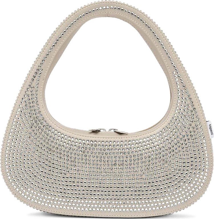 Coperni Crystal-Embellished Baguette Swipe Bag 'Beige'