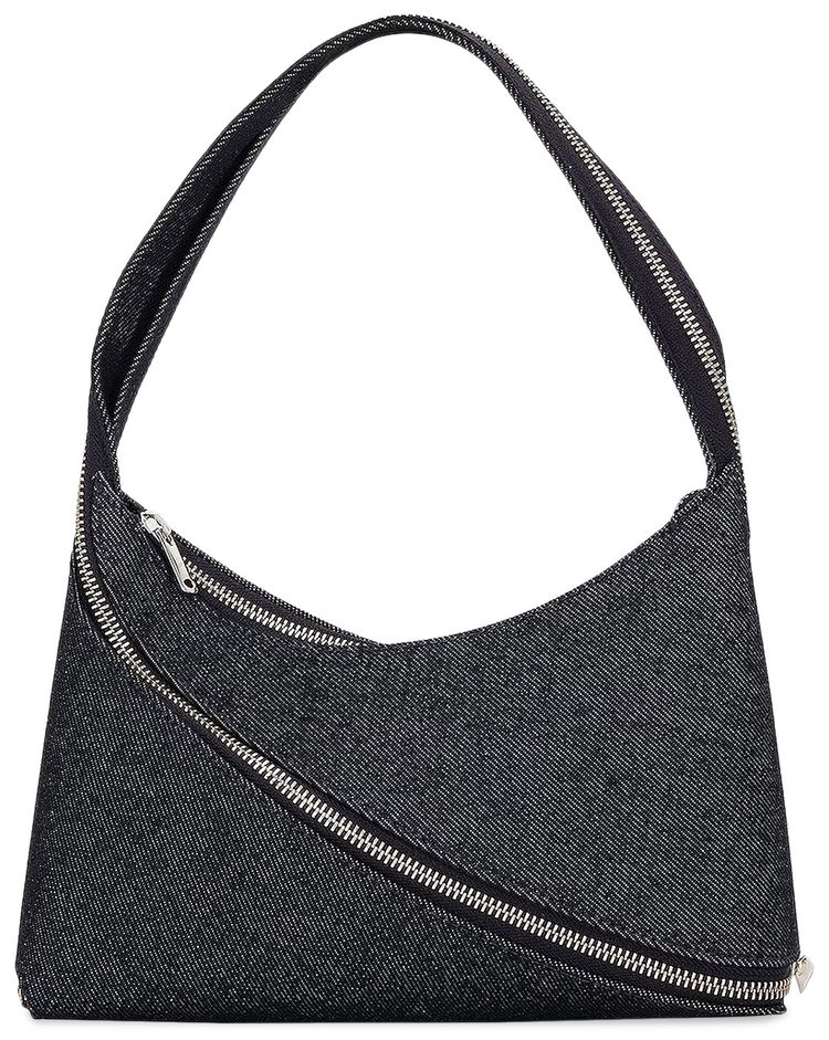 Coperni Denim Zip Baguette Bag Dark Navy