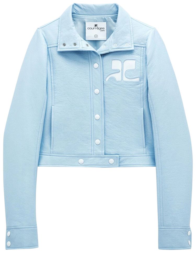 Courreges Reedition Vinyl Jacket Pastel Blue