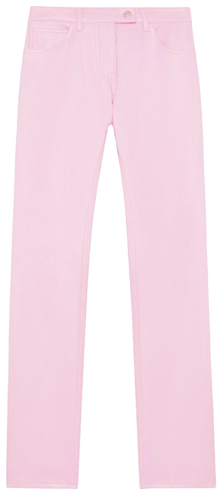 Courreges 5 Pocket Vinyl Straight Pants Pink