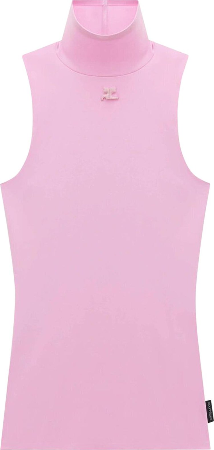 Courrèges Top Sleeveless Techno Jersey 'Candy Pink'