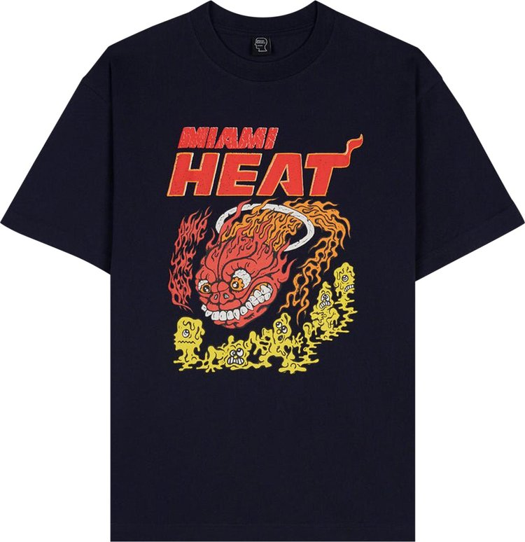 Brain Dead x NBA Miami Heat Tee 'Navy'